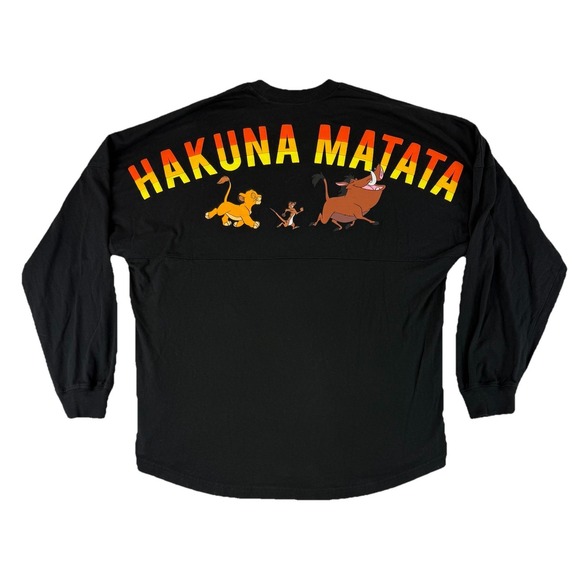 Disney The Lion King Spirit Jersey Adult Large Black Hakuna Matata Simba Shirt - Picture 1 of 10